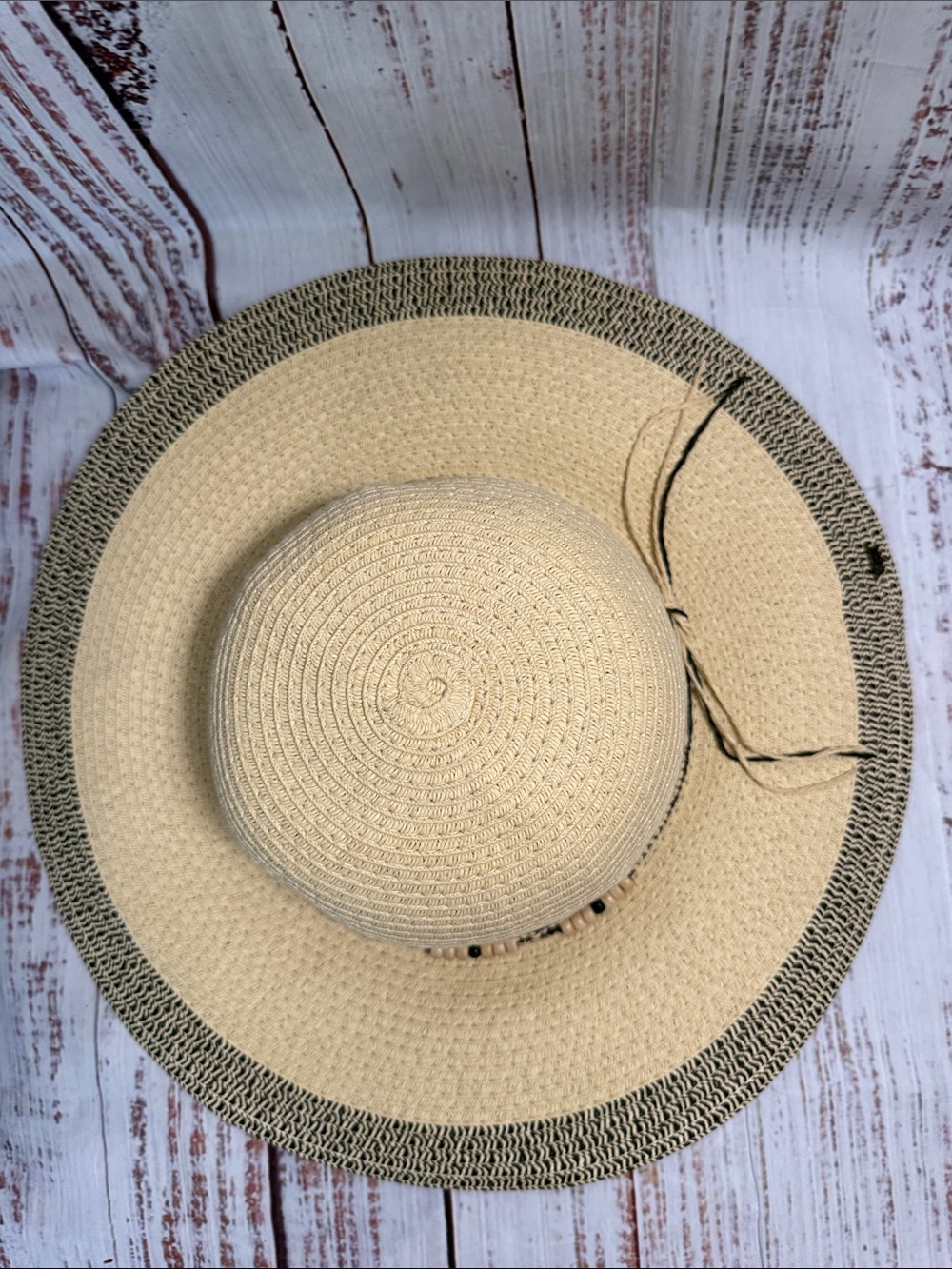 Solfish Natural Straw Wide Brim Sun Hat - Picture 4 of 15